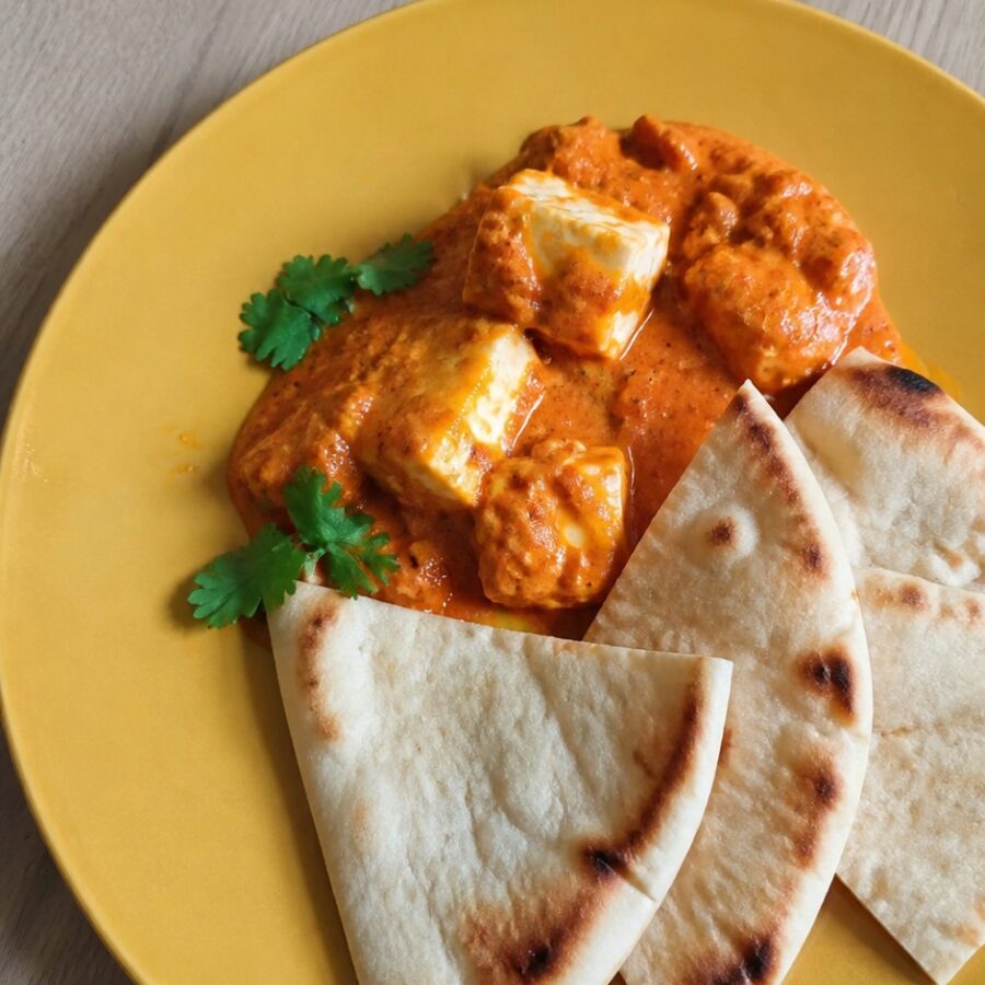 Paneer tikka masala z pitą